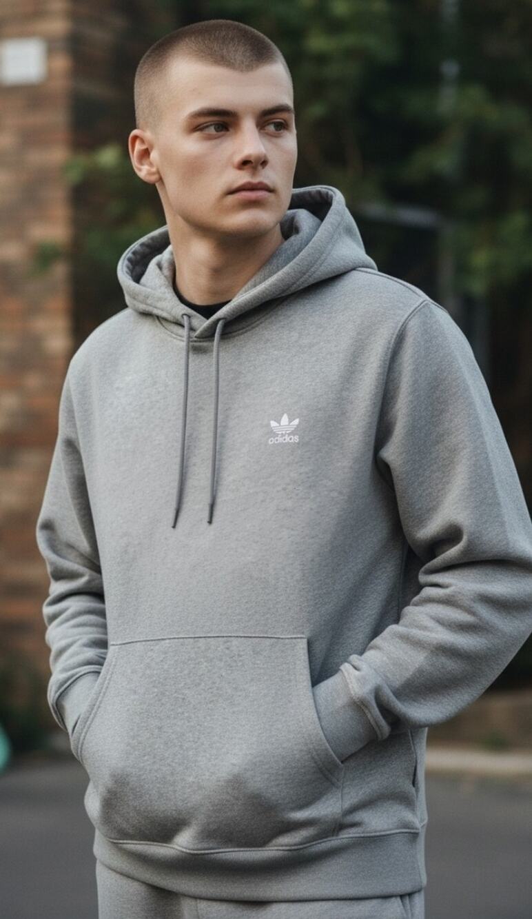 Sz Mens Med / Womens Large. Adidas Originals Men's Trefoil Essentials Hoodie